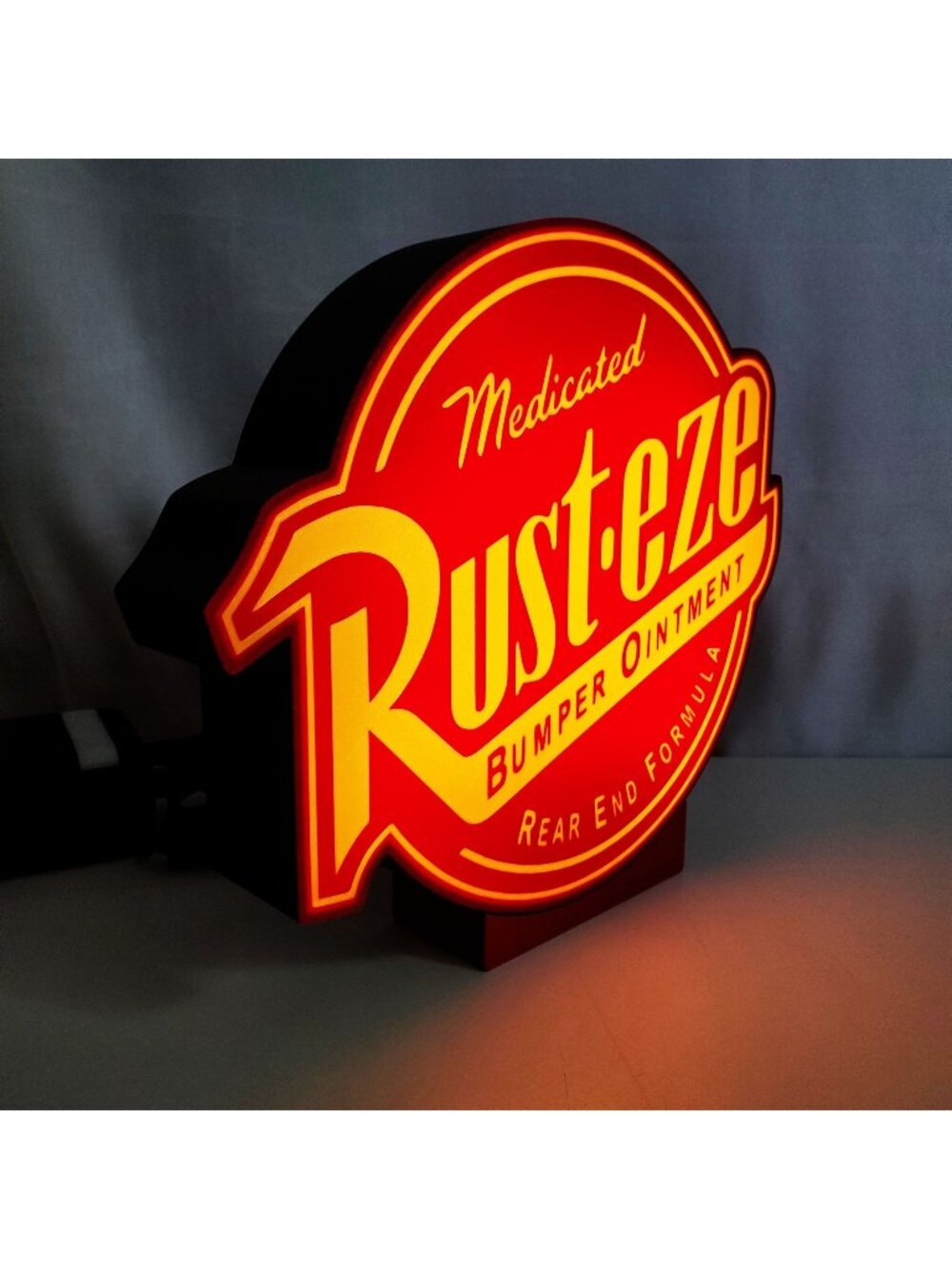 Rust-eze Light Box Sign - 9" Medicated Bumper Ointment LED Sign with Dimmer - US